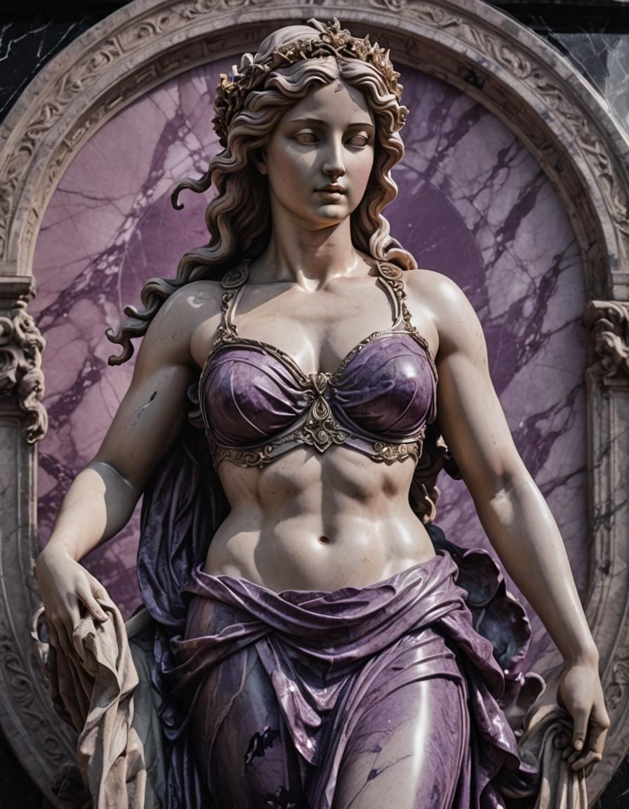 Aphrodite Goddess Statue in Hyperrealism Style
