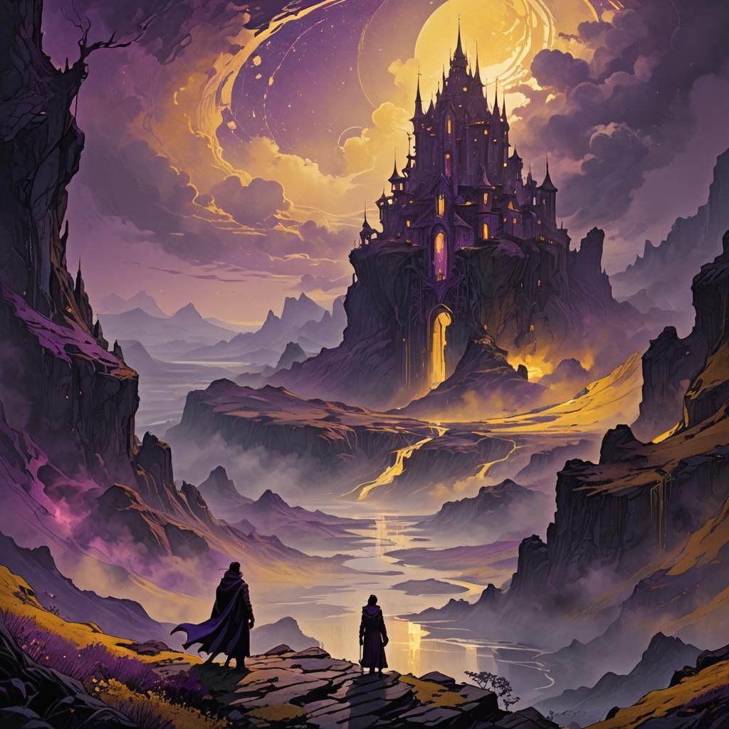 Mystical Realm Concept Art in Dark Fantasy Style