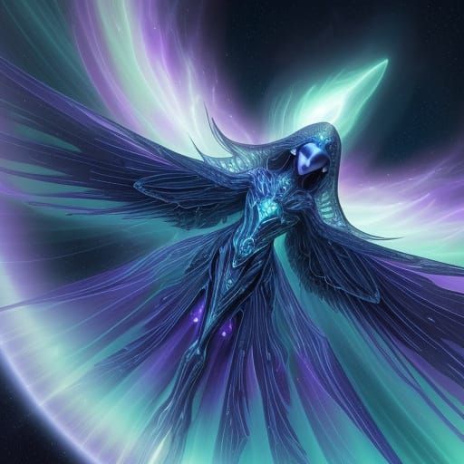 Cosmic Lumasylph in Ethereal Flight