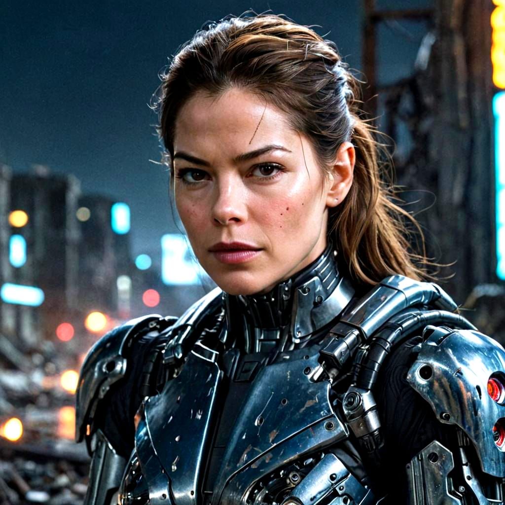 Michelle Monaghan as a Rugged Terminator