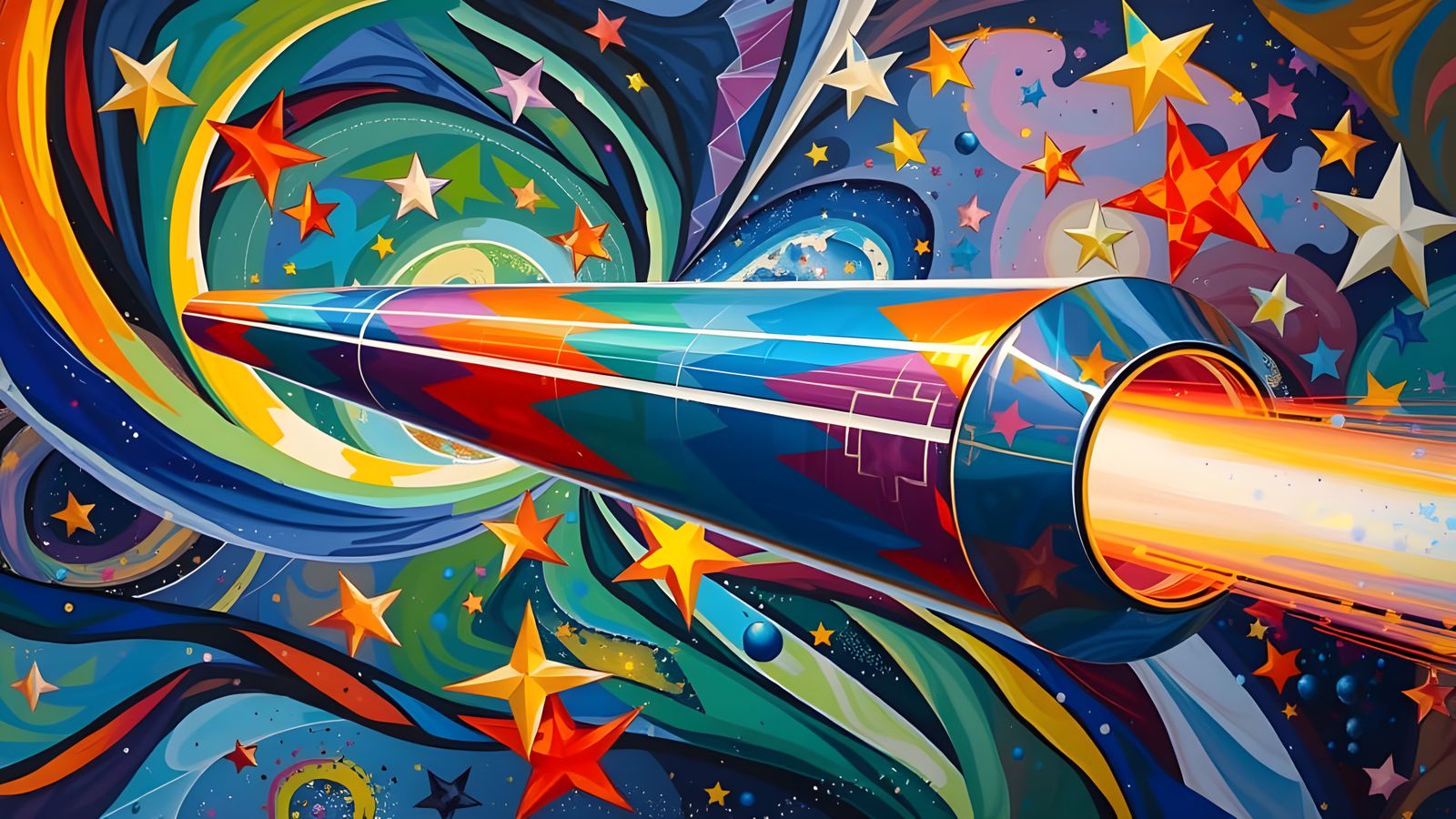 Impasto Cosmos with Plasma Cylinder