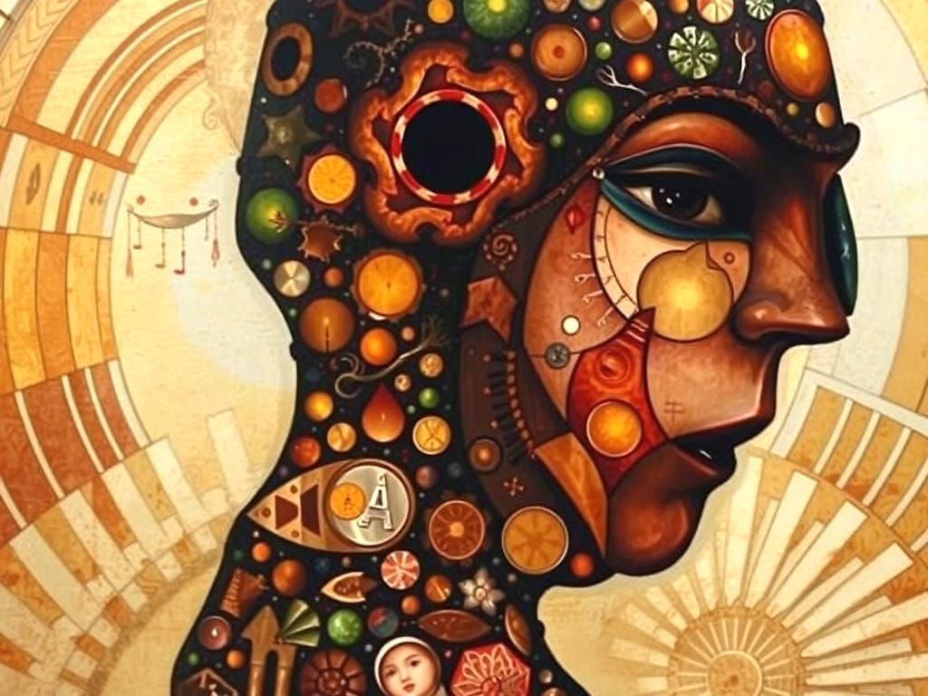 Mysterious Figure Speaking in a Surreal, Gaudí-Inspired Land...