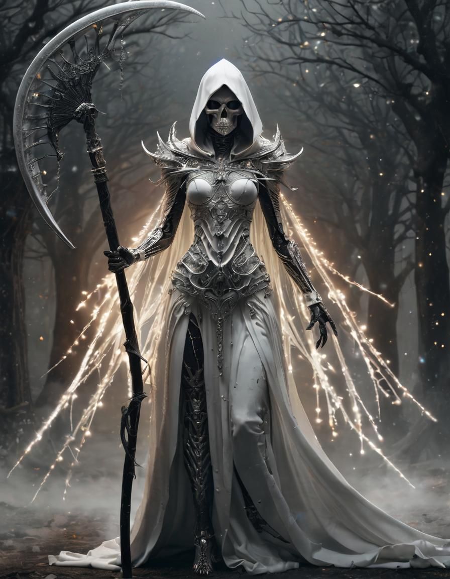 Warrior of Death: Grim Reaper in White