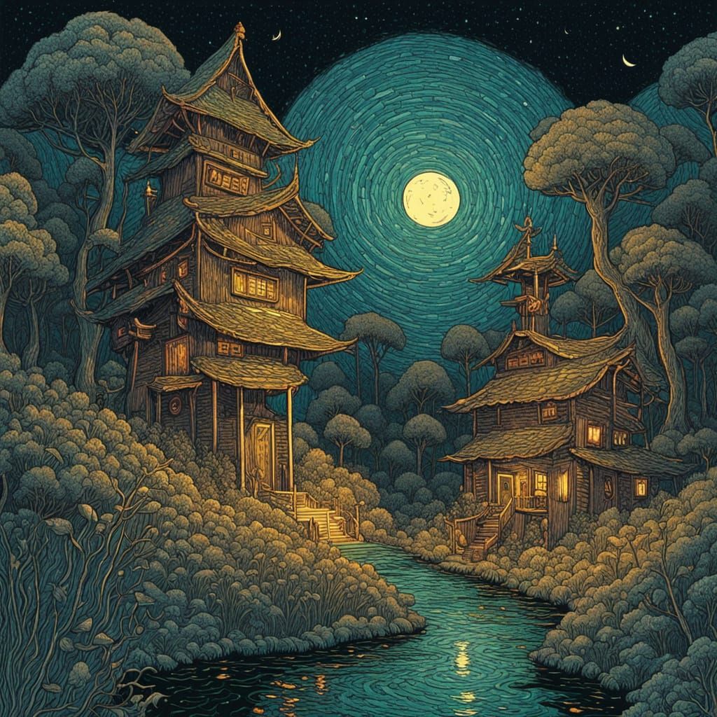 Abstract Landscape with Bold Brushstrokes