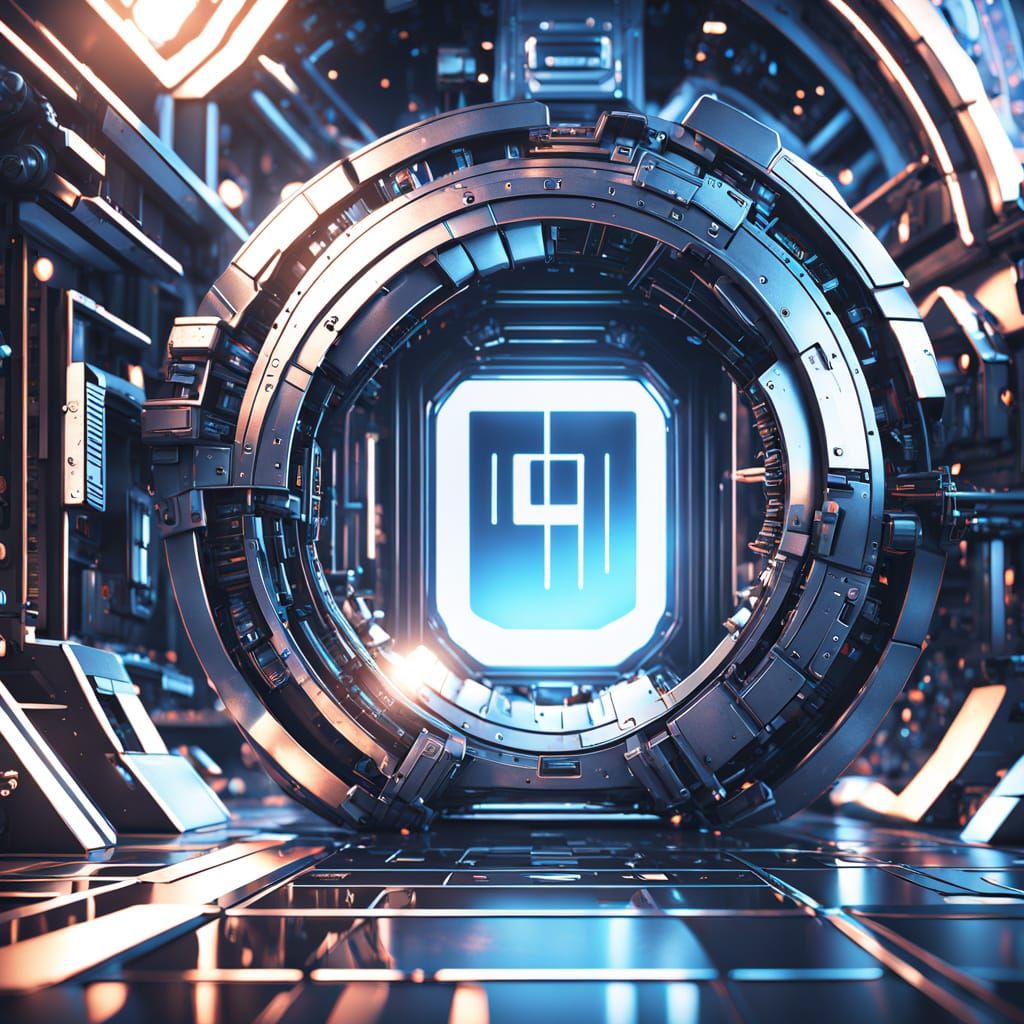 Futuristic Sci-Fi Origami Papercraft Mech in Moody Cinematic...