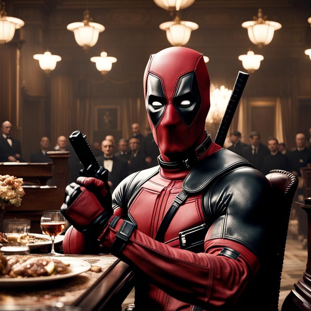 Deadpool as The Godfather: Epic Digital Matte Painting
