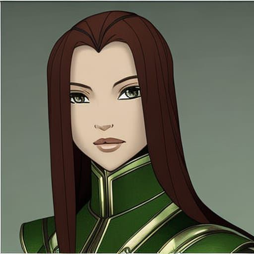 Anime Earth Bender Portrait in Earth Kingdom Style