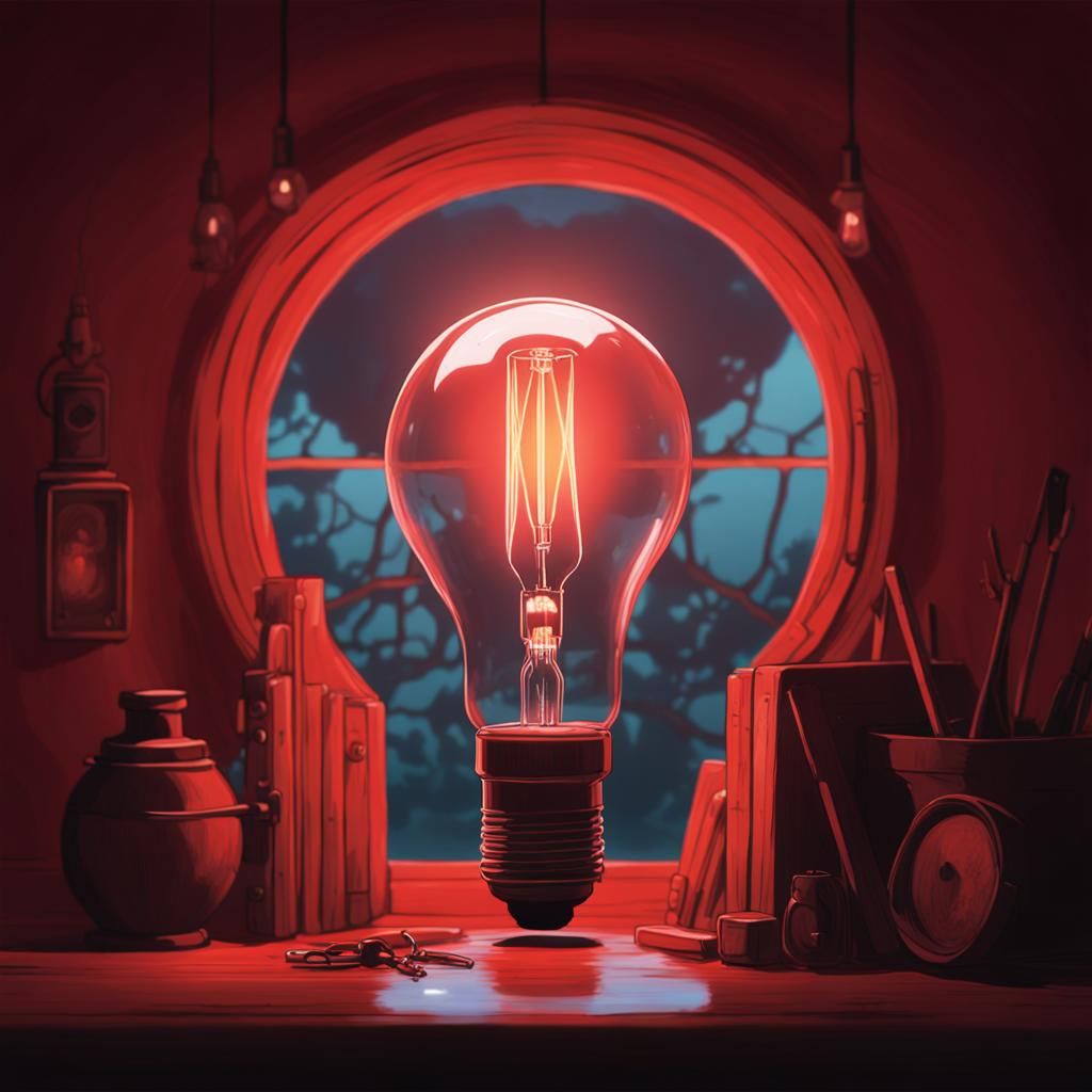Anime Style Light Bulb in Velvet Setting
