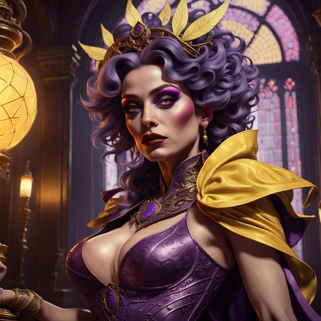 Hyperdetailed Drag Queen Concept Art in Dark Fantasy Style