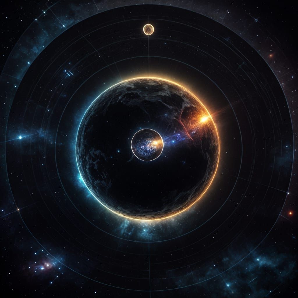 Contrasting Shapes and Concepts in Digital Art