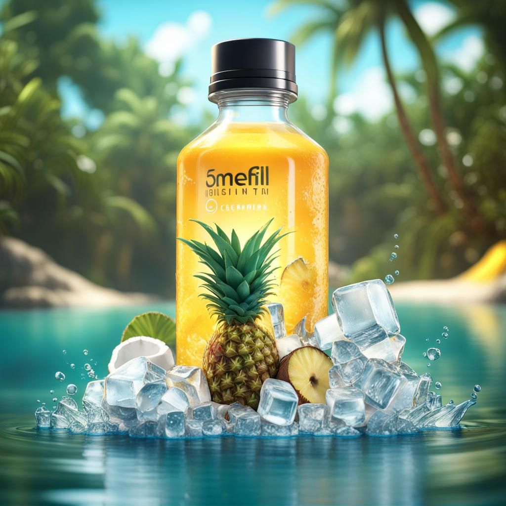 Coconut Pineapple Vape Juice in Summer Setting