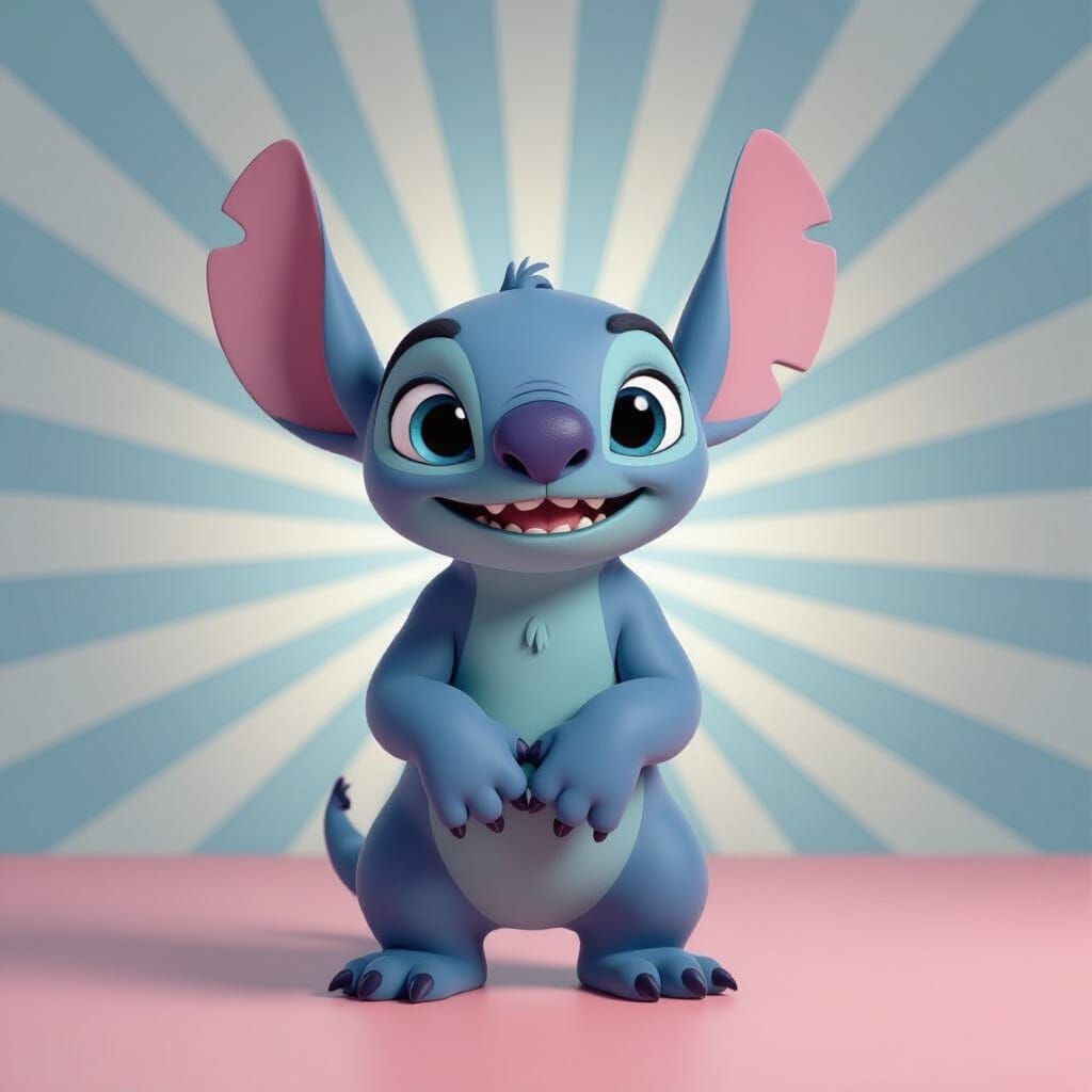 Stitch as Pixar Concept Art