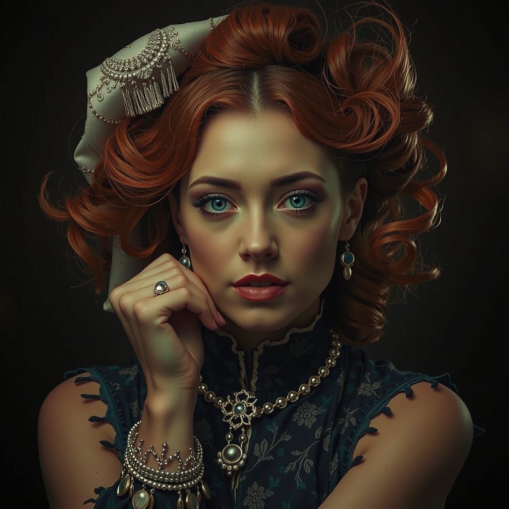 Abstract Swirls of Crimson and Scarlet Tones