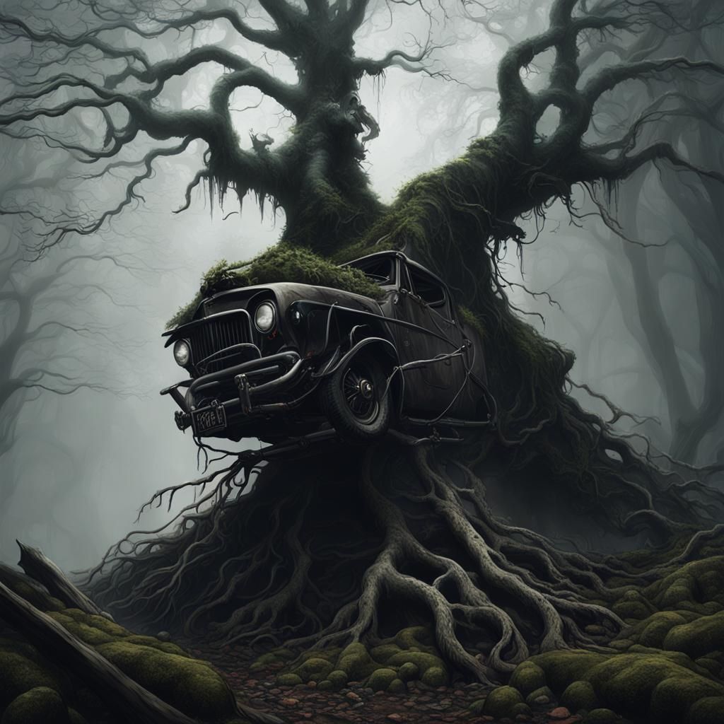 Harley Davidson Motorcycle Reclaimed by Nature