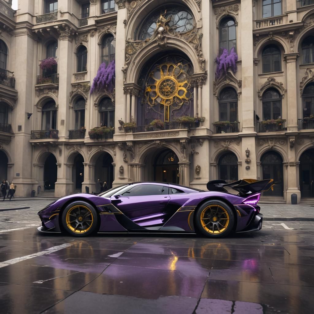 Black Hypercar Concept Art in 8k Resolution