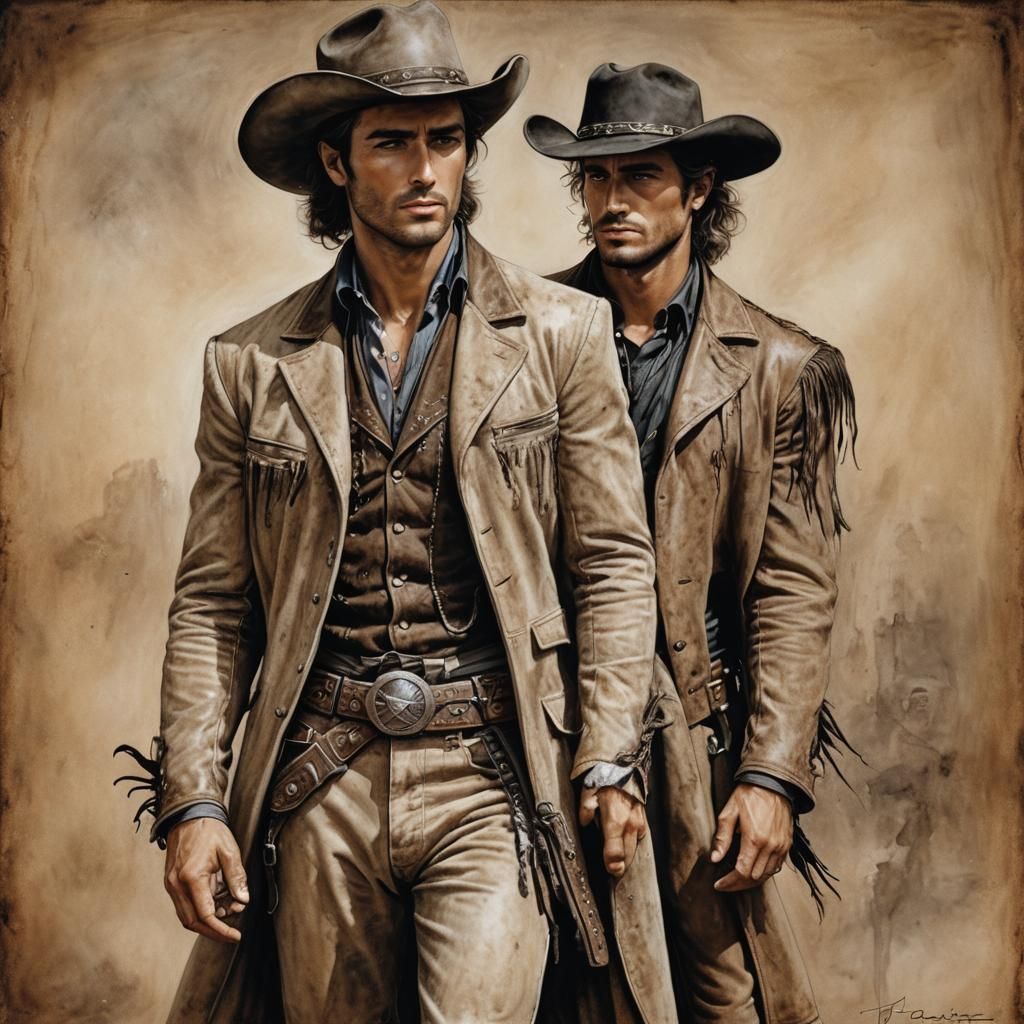 Italian Cowboy in the Style of Fantasy Illustration