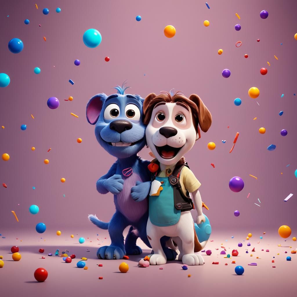 Kawai Character in Bright 3D Digital Art Style