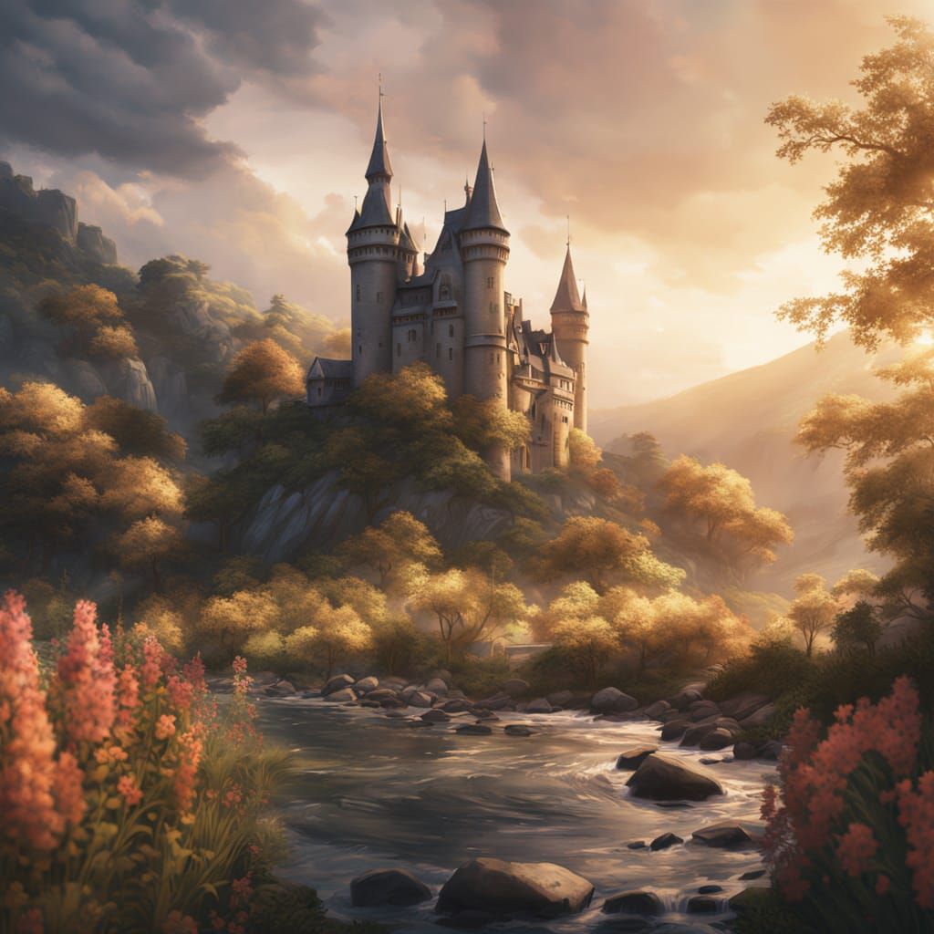 Fairytale Castle Home Beside a Serene River