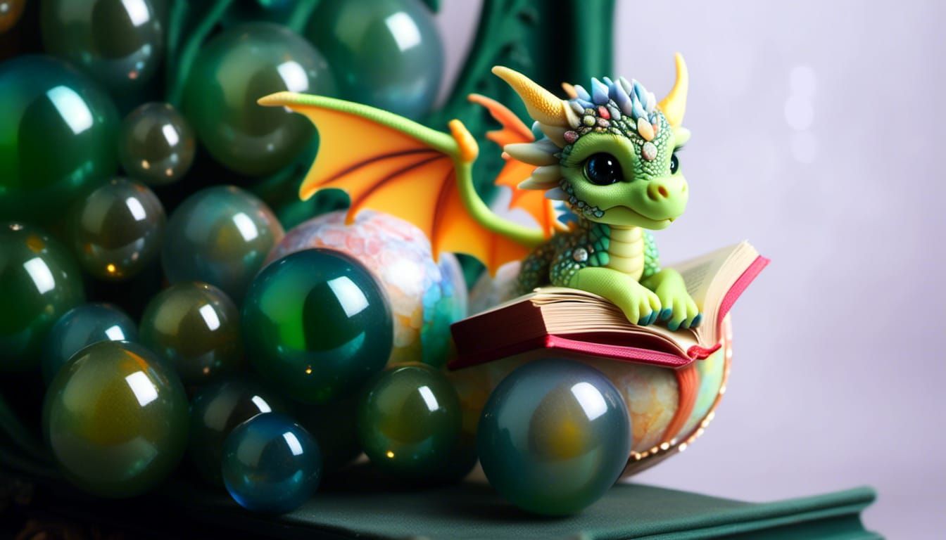 Book Dragon Hatchling in Library