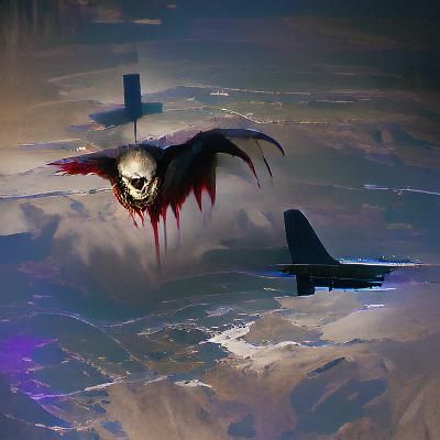 Sinister Death From Above in Fantasy Art Style