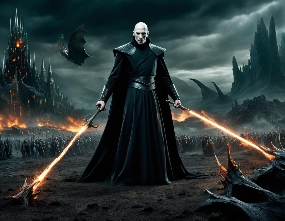 Epic Battle: Voldemort vs Sauron in Hyperrealistic 3D