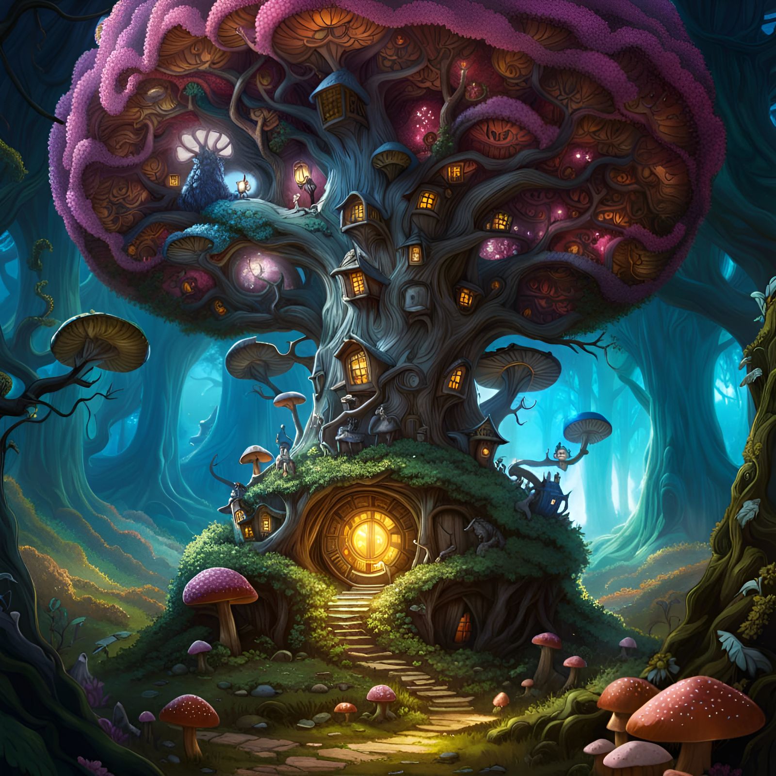 Magic Oak Tree Armory Nature Portal Vortex