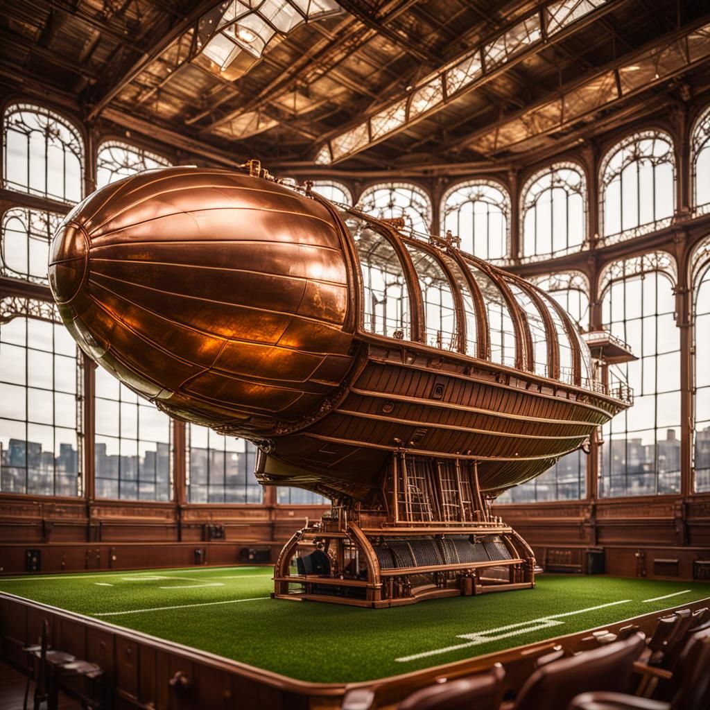 Victorian Airship in Flight: Professional Photography