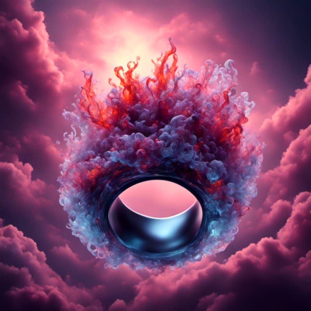 Ghostly Figure Rising from Fantasy Ring