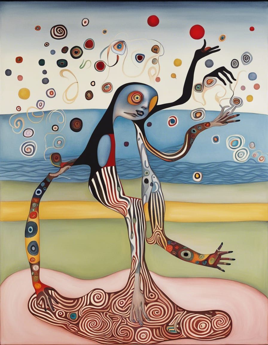 Abstract Body with Hands: Surreal Digital Art