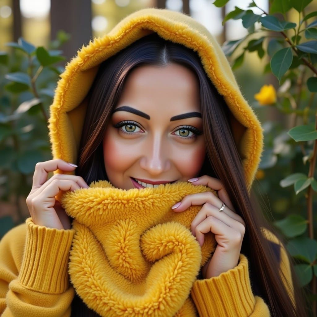 Polish Woman in Chartreuse Gown, Detailed Matte Painting