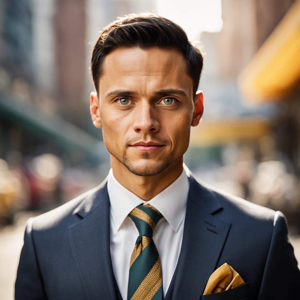 Handsome Man in Sharp Focus