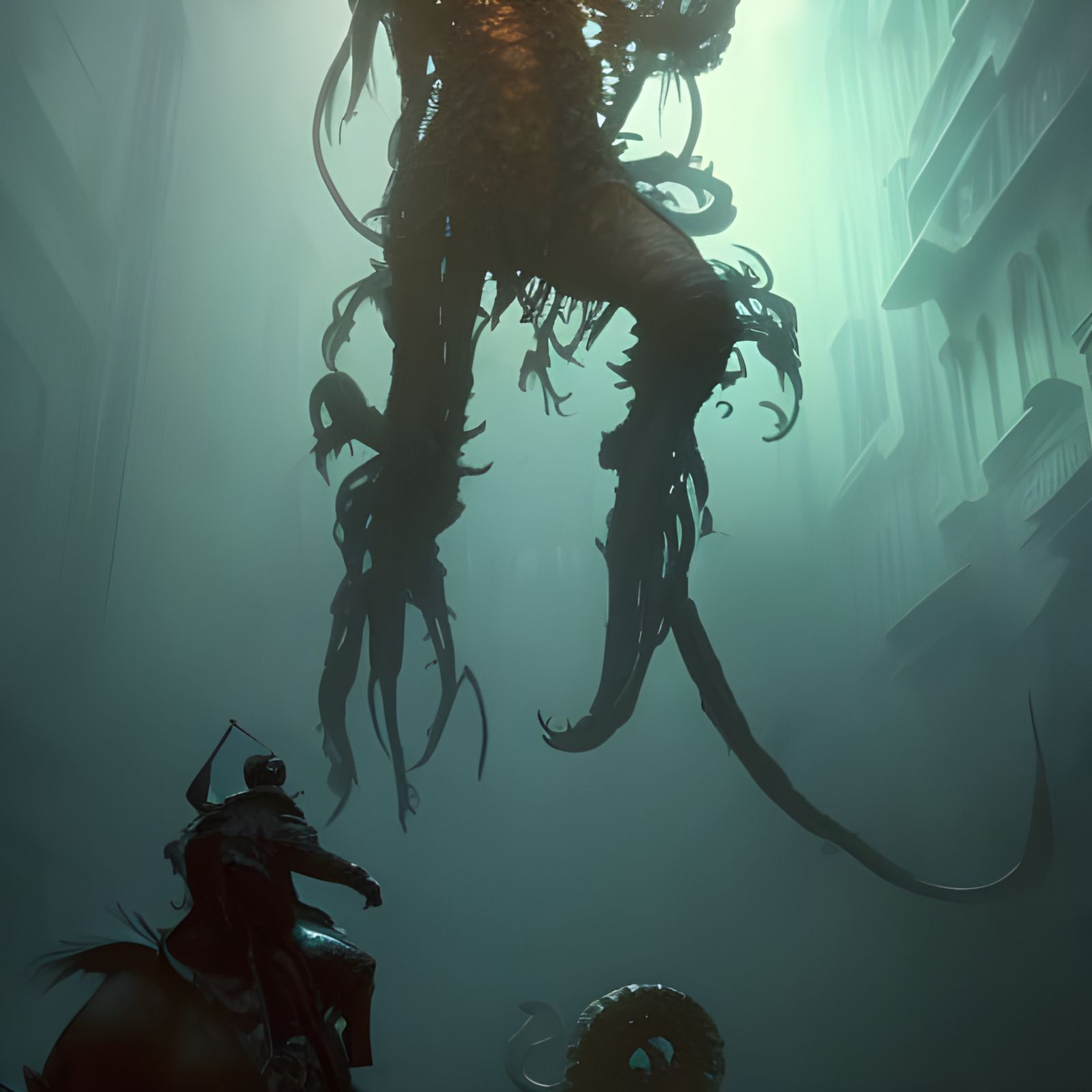 Davy Jones in Dark Fantasy Art Style