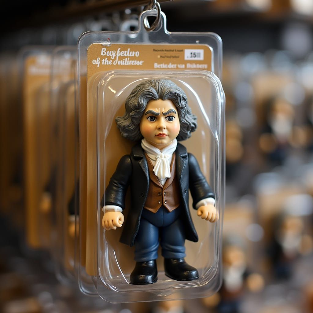 Famous Composers as Action Figures in Space