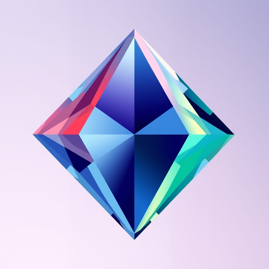 Surreal Crystal Geometries in Matrix Vector Art