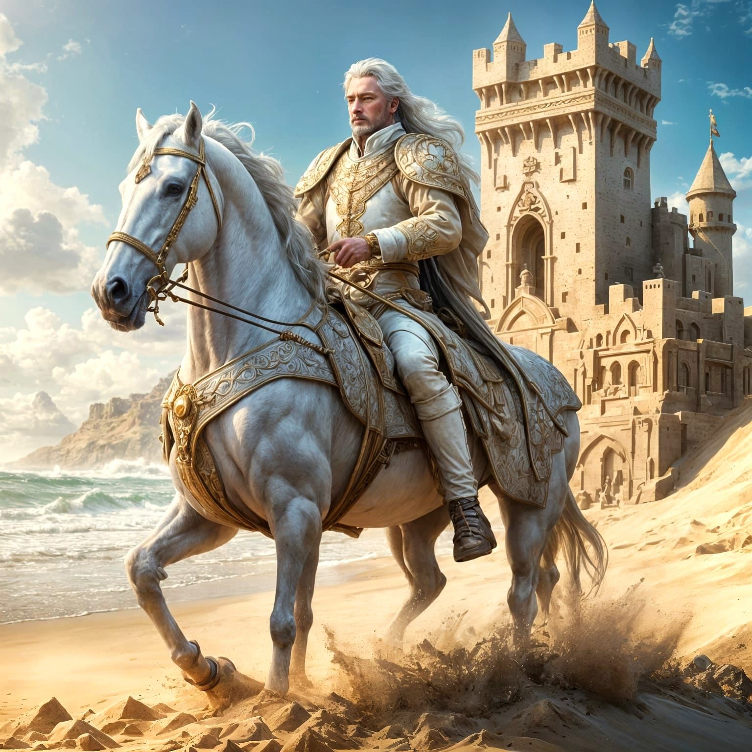 17th Century King Emerges from Sandcastle