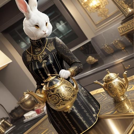 Art Deco Masterpiece with Ornate Metallic Accents