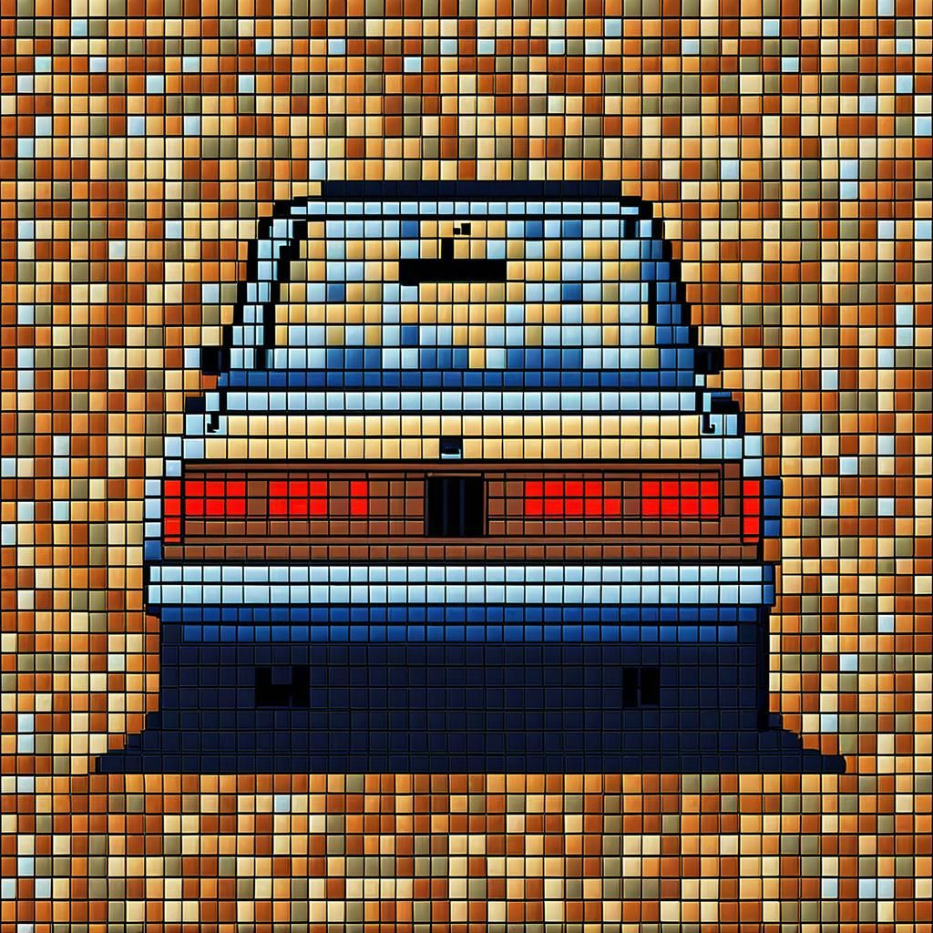 Pixel Art Car in 16x16 Dot Ratio