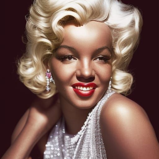 Black Woman Channels Marilyn Monroe in Portrait