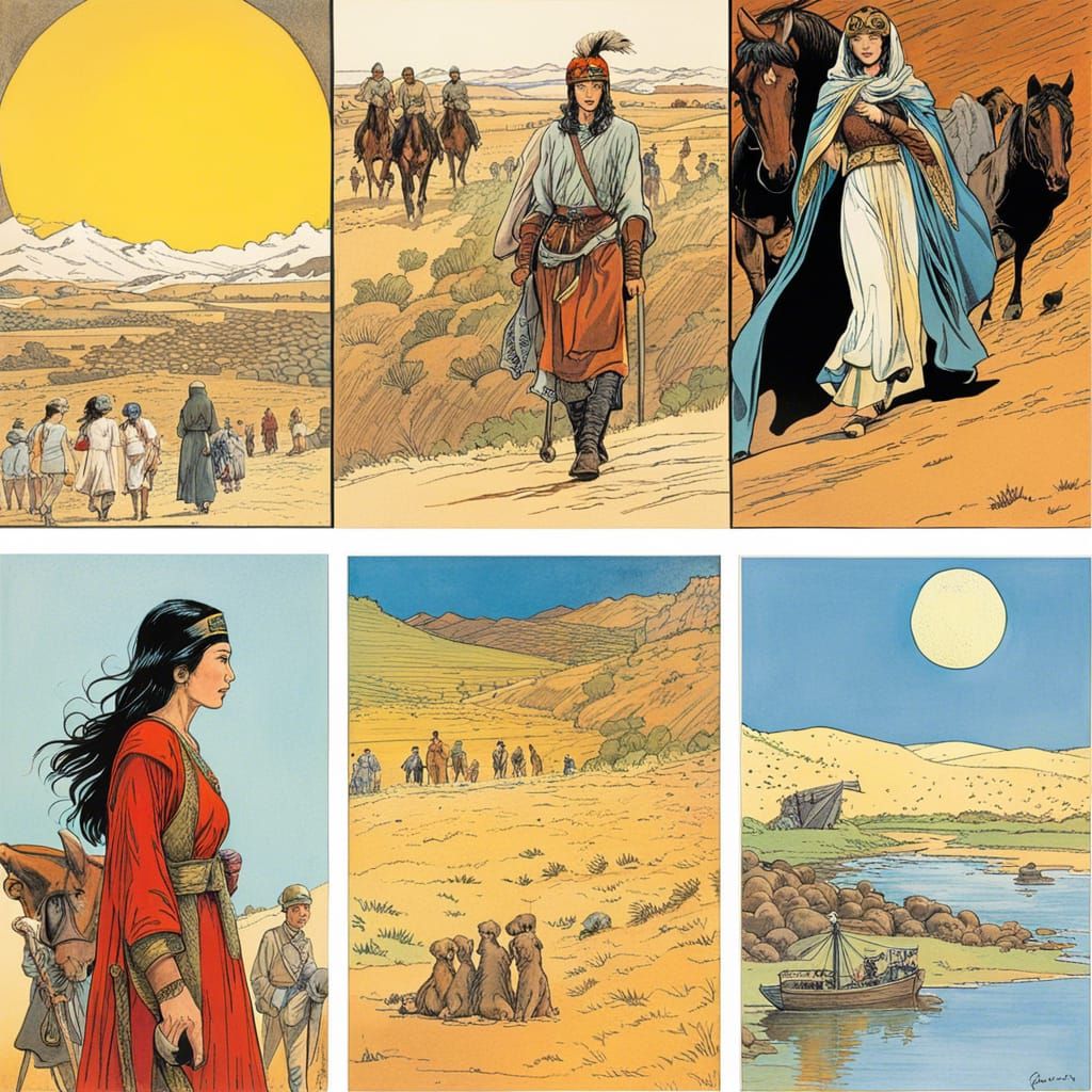 Classic Comic Book Panels in Vintage Style