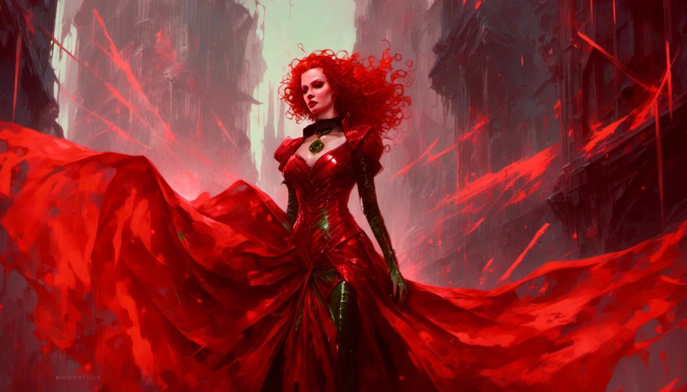 Cyberpunk Vampiress Portrait in 3000 A.D.