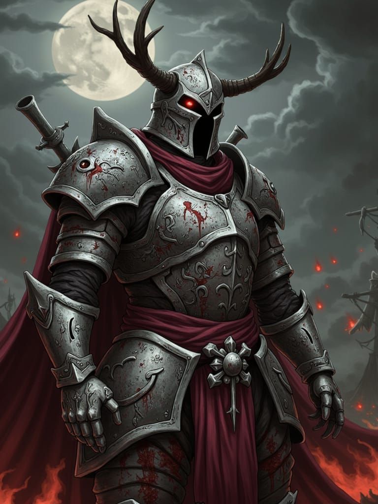 Heroic Warrior in Intricately Detailed Siege Armor