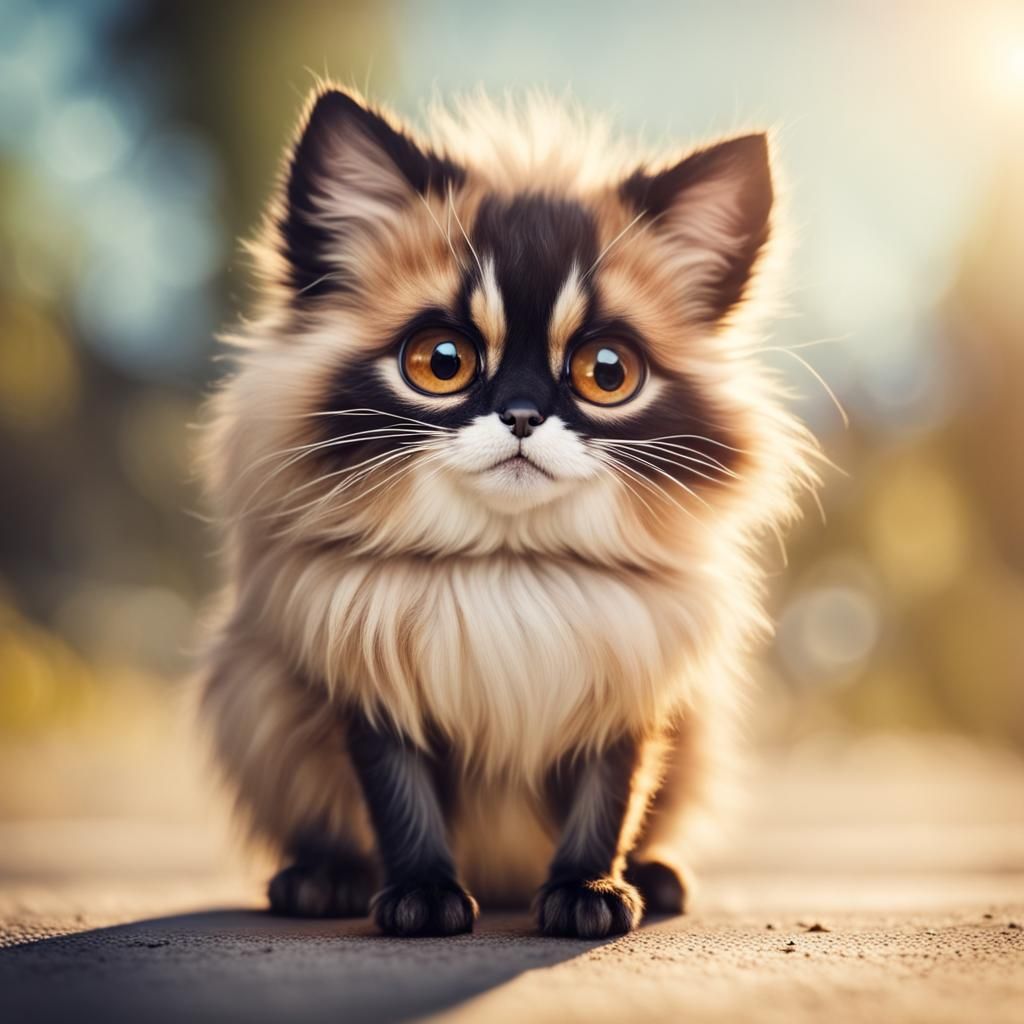 Adorable Chibi Critter Portrait in Sunlight