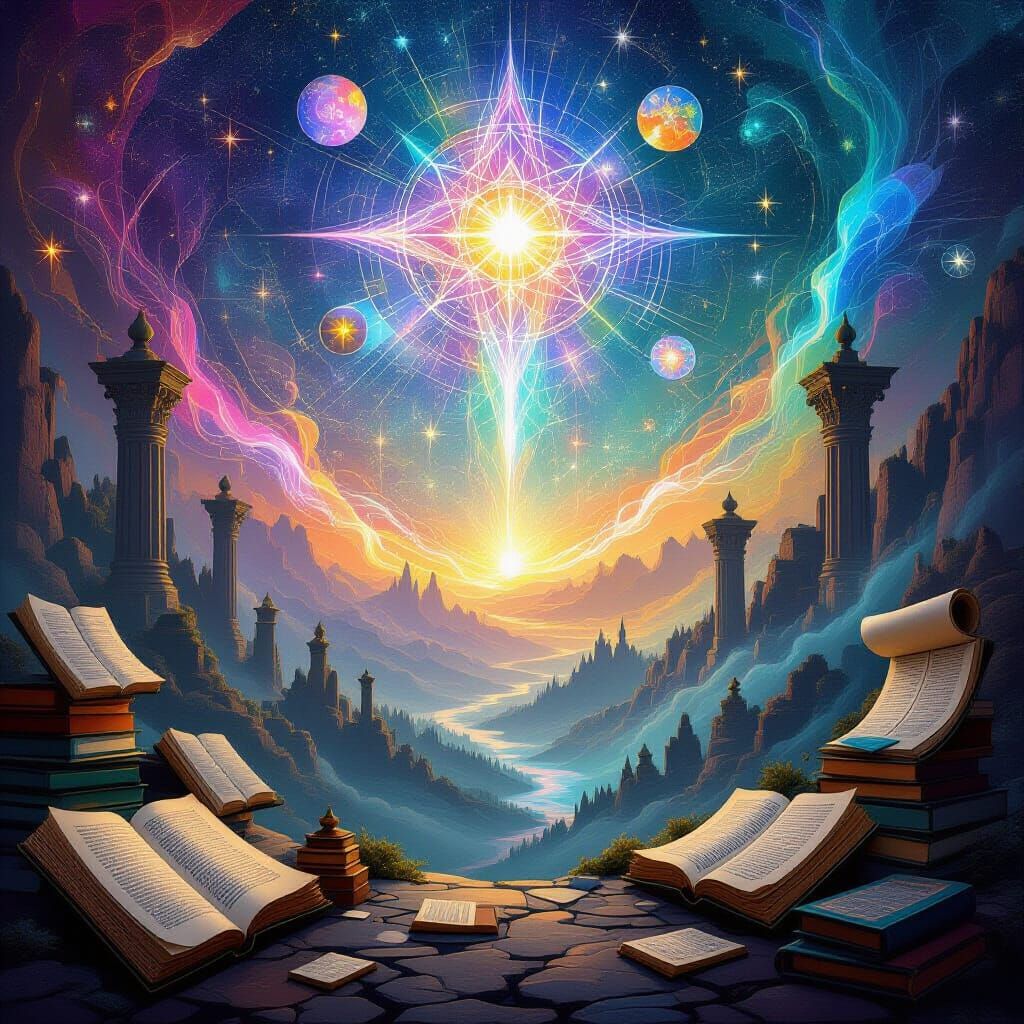 Spiritual Symbols in Ethereal Light: Gnostic Wisdom