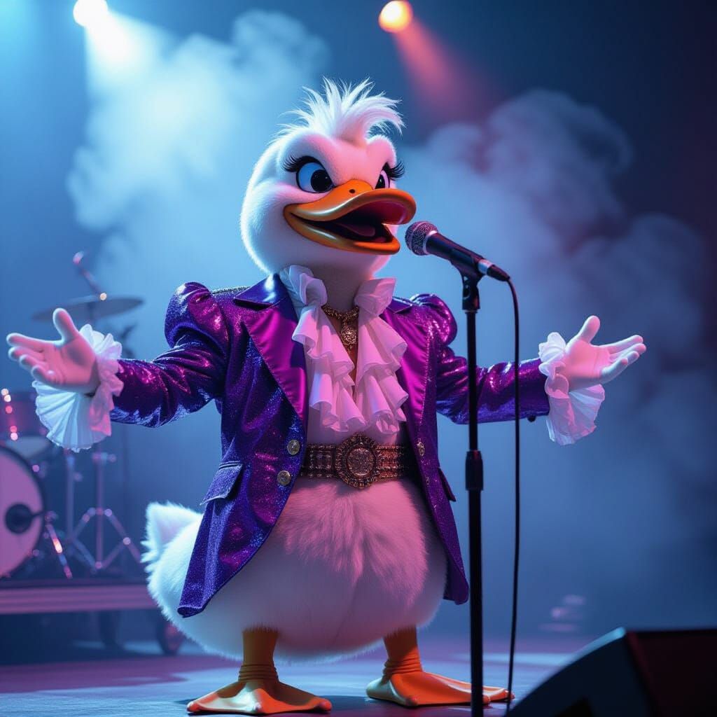 Howard the Duck Channels Prince in Purple Rain
