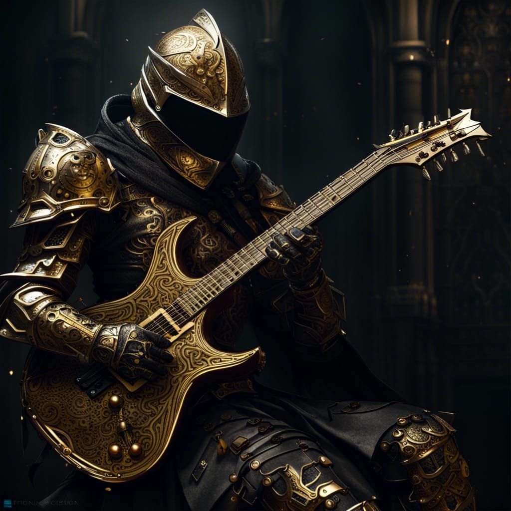 Gothic Paladin Shreds on Electric Guitar