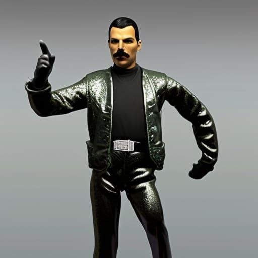 Freddie Mercury Action Figure in 8k Resolution