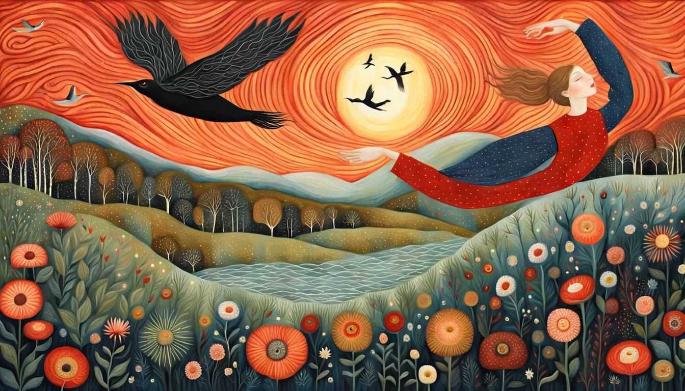 Dreamy Whimsical Illustration of Infinite Consciousness