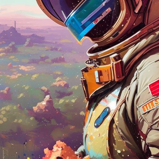 Spacesuit in Oil Painting Style