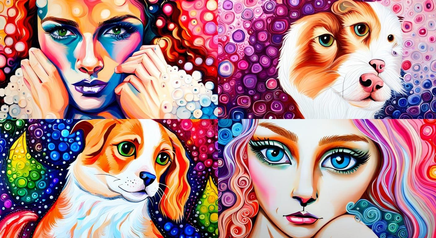 Abstract Bubble Wrap Art with Thick Acrylic Paint