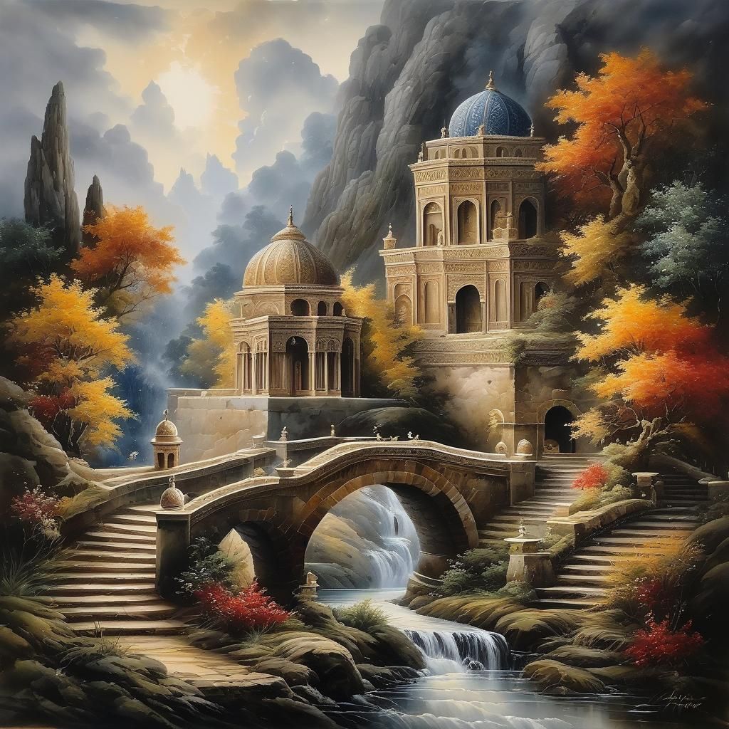 Intricate Romanticism Painting in Surreal Fantasy Art Style